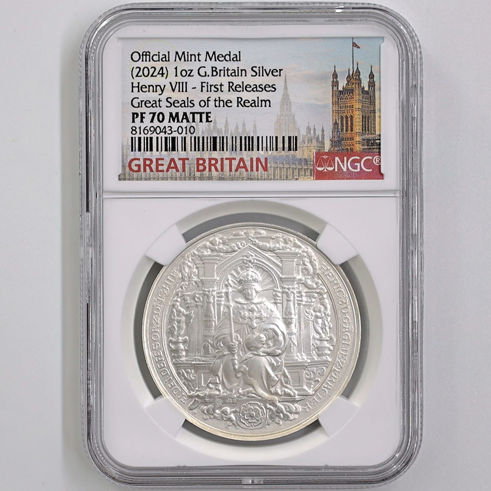 NGC-PF70 Matte ファーストリリース　2024 ヘンリー8世の大印章 NGC-PF70 Matte ファーストリリース 2024 ヘンリー8世の大印章