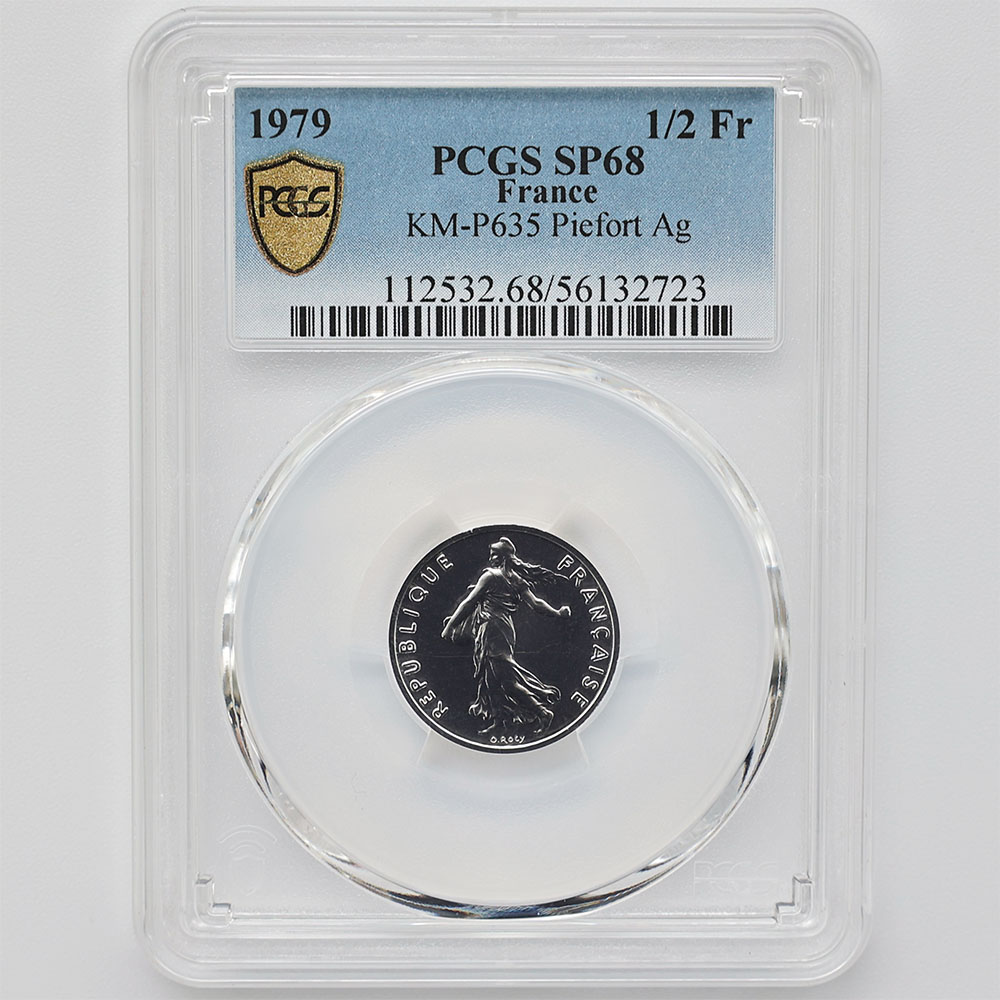 1979 �ե�� ��򼬤����� 1/2�ե�� �ԥ��ե��� ��� PCGS SP 68 ��ǹ���� ����̤������