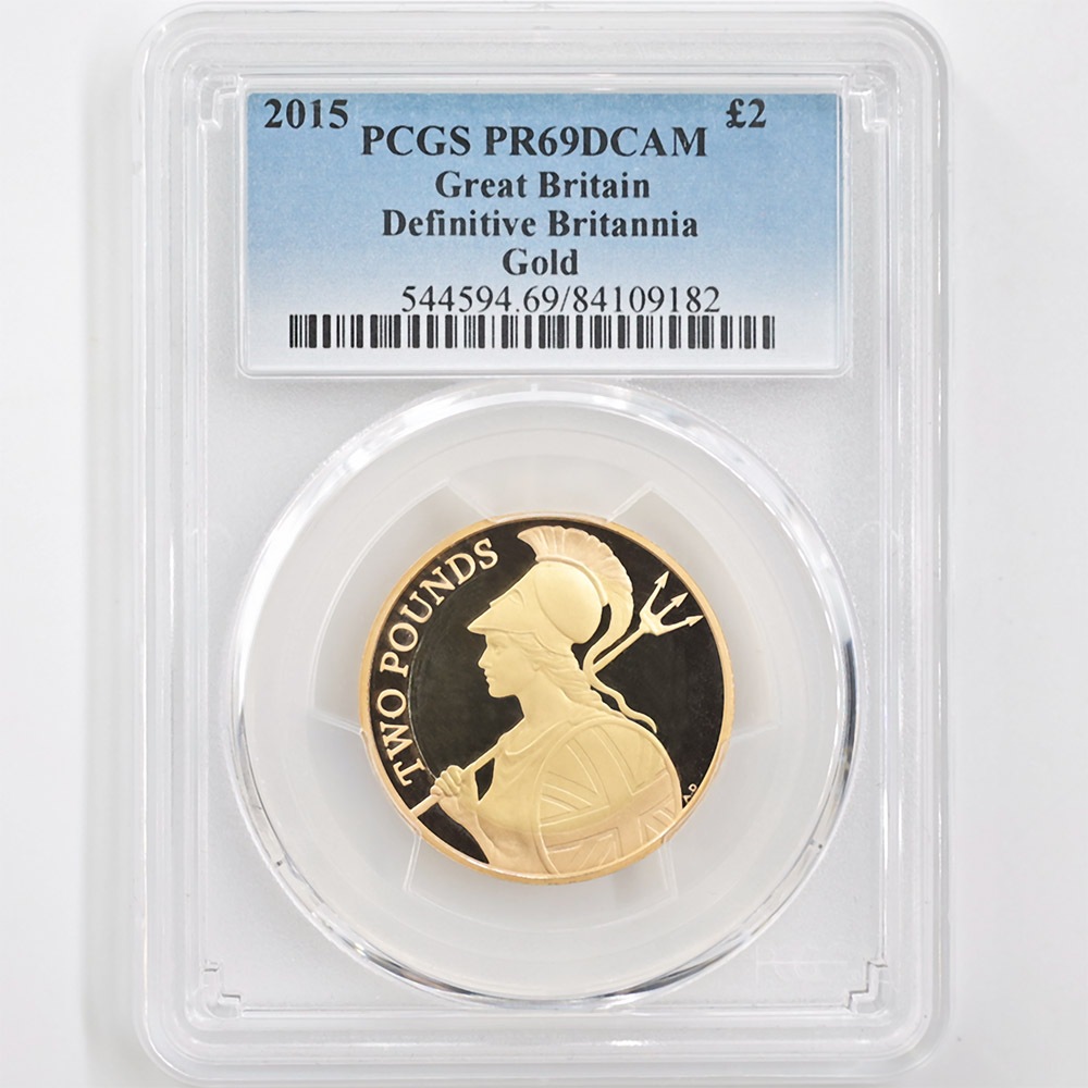 �������� 2015 �ѹ� �֥꥿�˥� 2�ݥ�� ��� �ץ롼�� PCGS PR 69 DCAM ��ǹ���� ����̤�����ʡڥݥ���ȡ������ݥ������оݳ���