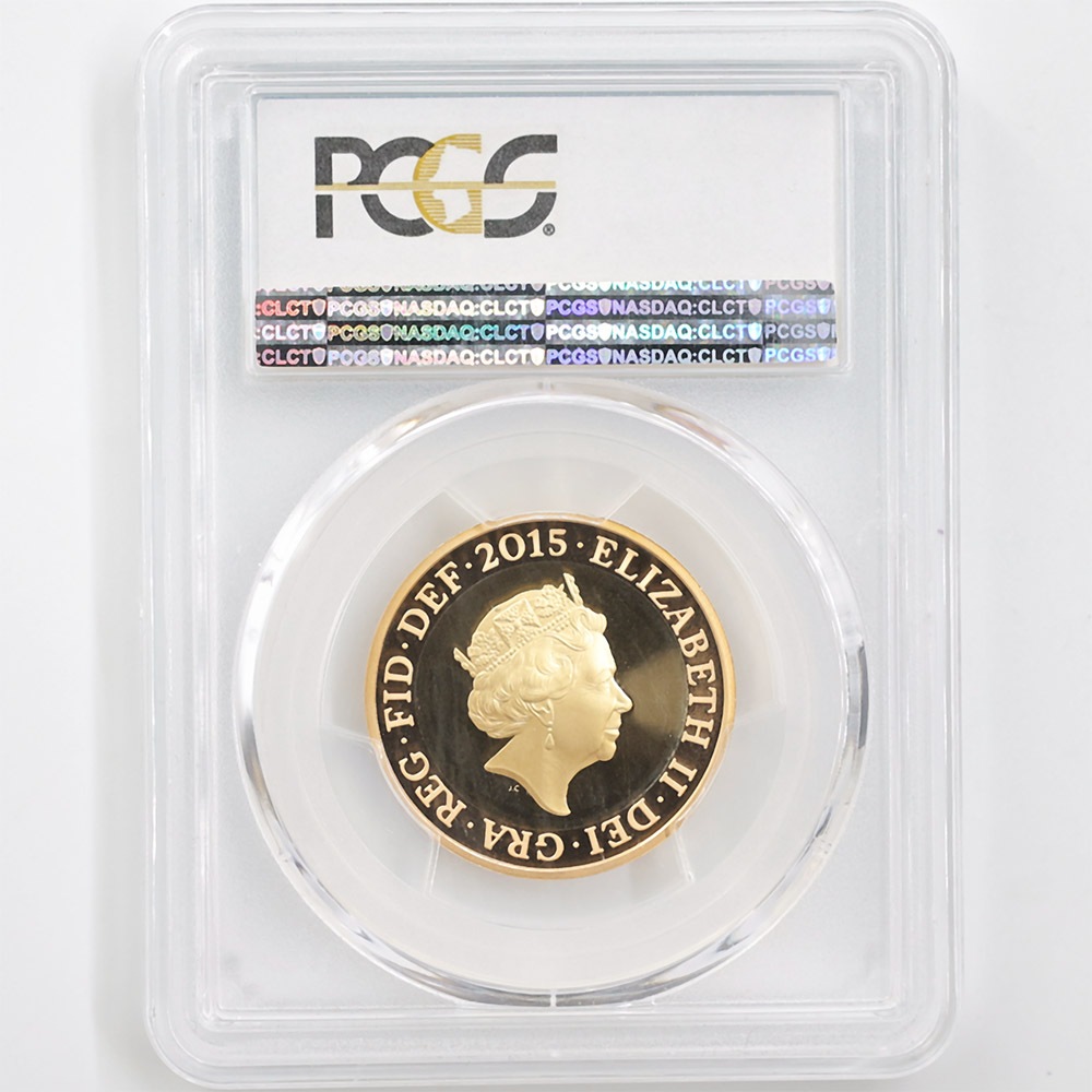 �������� 2015 �ѹ� �֥꥿�˥� 2�ݥ�� ��� �ץ롼�� PCGS PR 69 DCAM ��ǹ���� ����̤�����ʡڥݥ���ȡ������ݥ������оݳ���