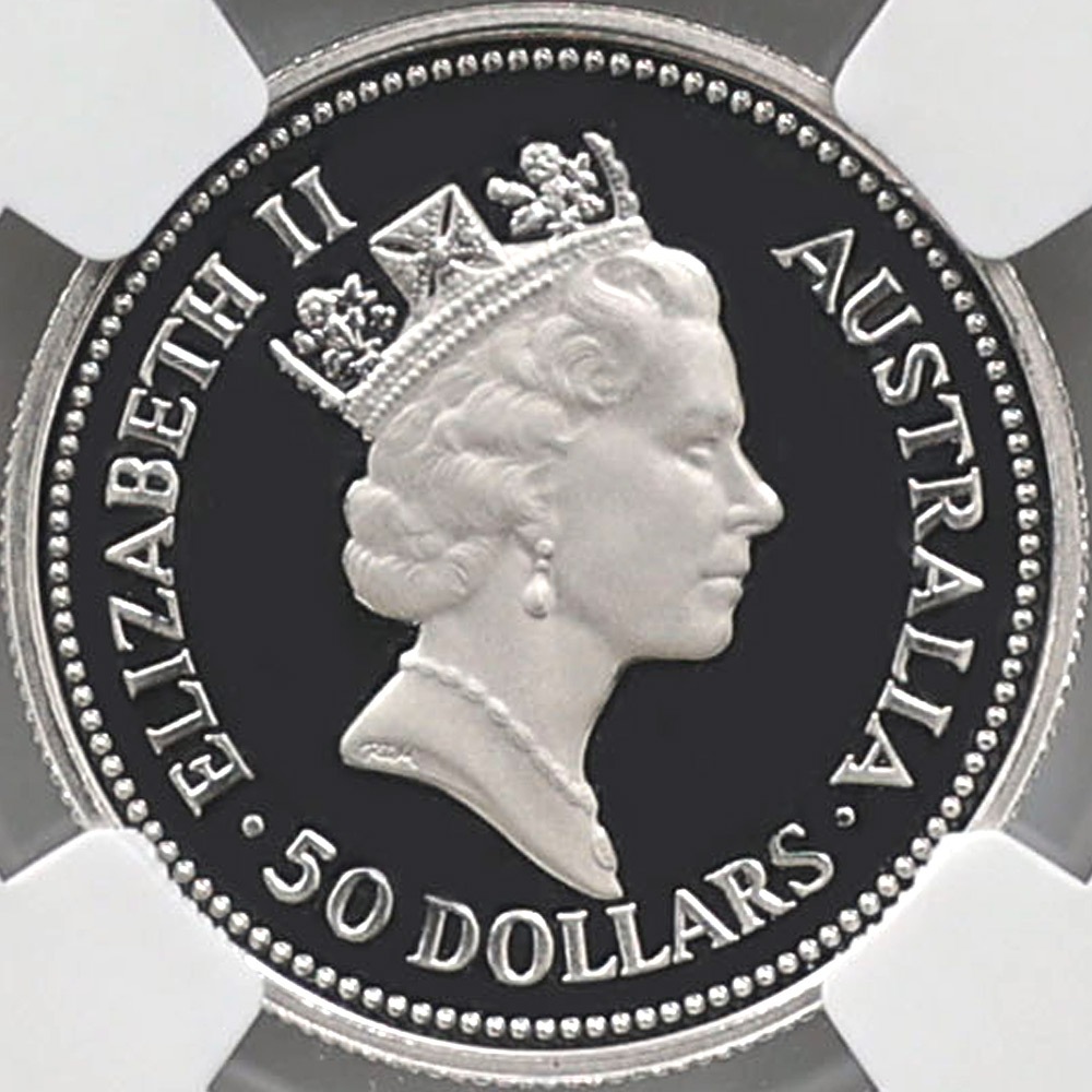  1988 ȥꥢ  50ɥ ץʲ 1/2 ץ롼 NGC PF 70 UC ǹ ̤ ڥݥȡݥоݳ