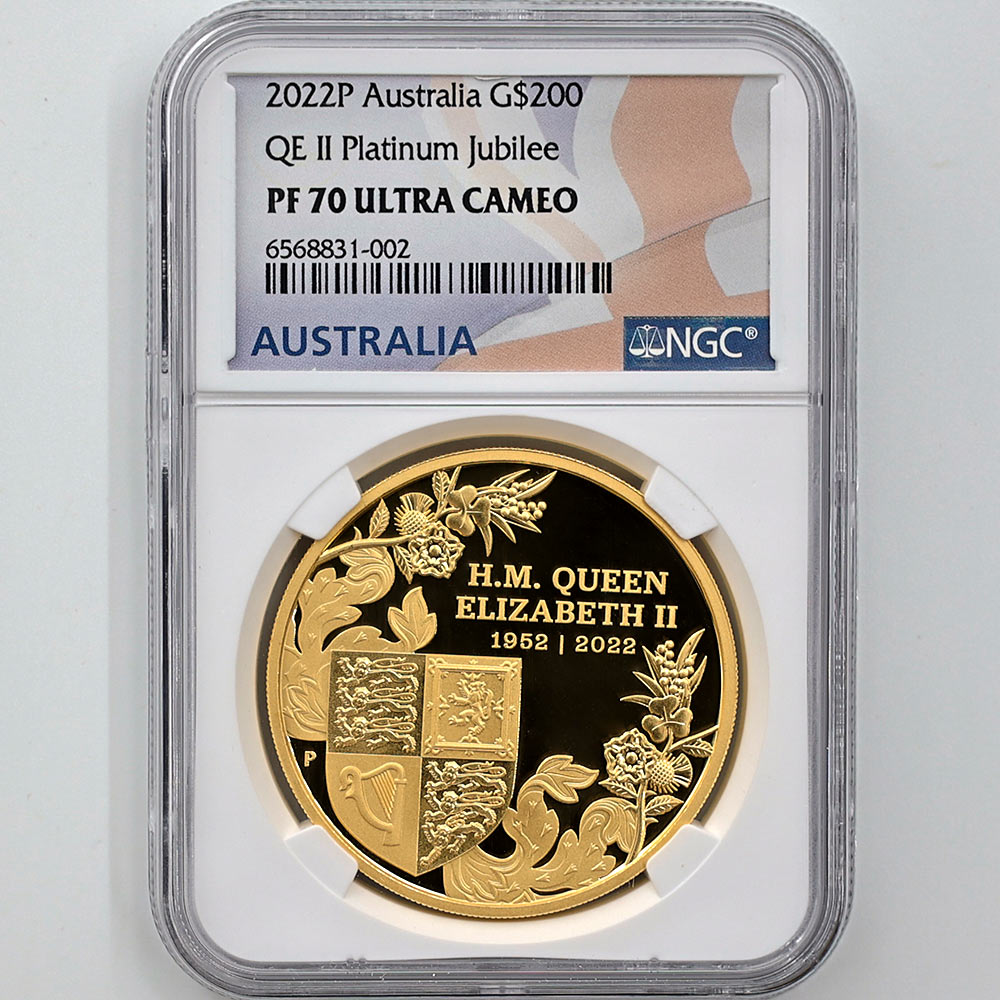 2022 �������ȥ�ꥢ ���ꥶ�٥�2��¨��70��ǯ��ǰ �ץ���ʡ�����ӥ꡼ 200��ɥ� ��� 2���� �ץ롼�� NGC PF 70 UC �ǹ���� ����̤������ ��Ȣ�� �������ȥ�ꥢ ���