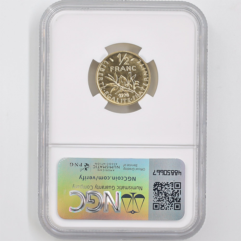 1978 �ե�� ��򼬤����� 1/2�ե�� �ԥ��ե��� ��� �ץ롼�� NGC PF 69 �ǹ���� ����̤������