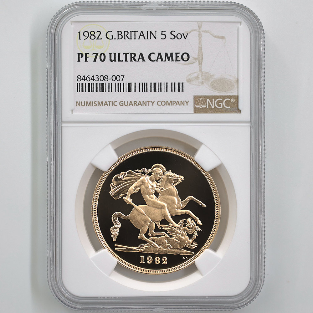 1982 �ѹ� ���ꥶ�٥�2�� ���֥�� 5�ݥ�ɡ�5���֥��� ��� �ץ롼�� NGC PF 70 UC �ǹ���� ����̤������ �����硼��ε�༣ �����ꥹ ���