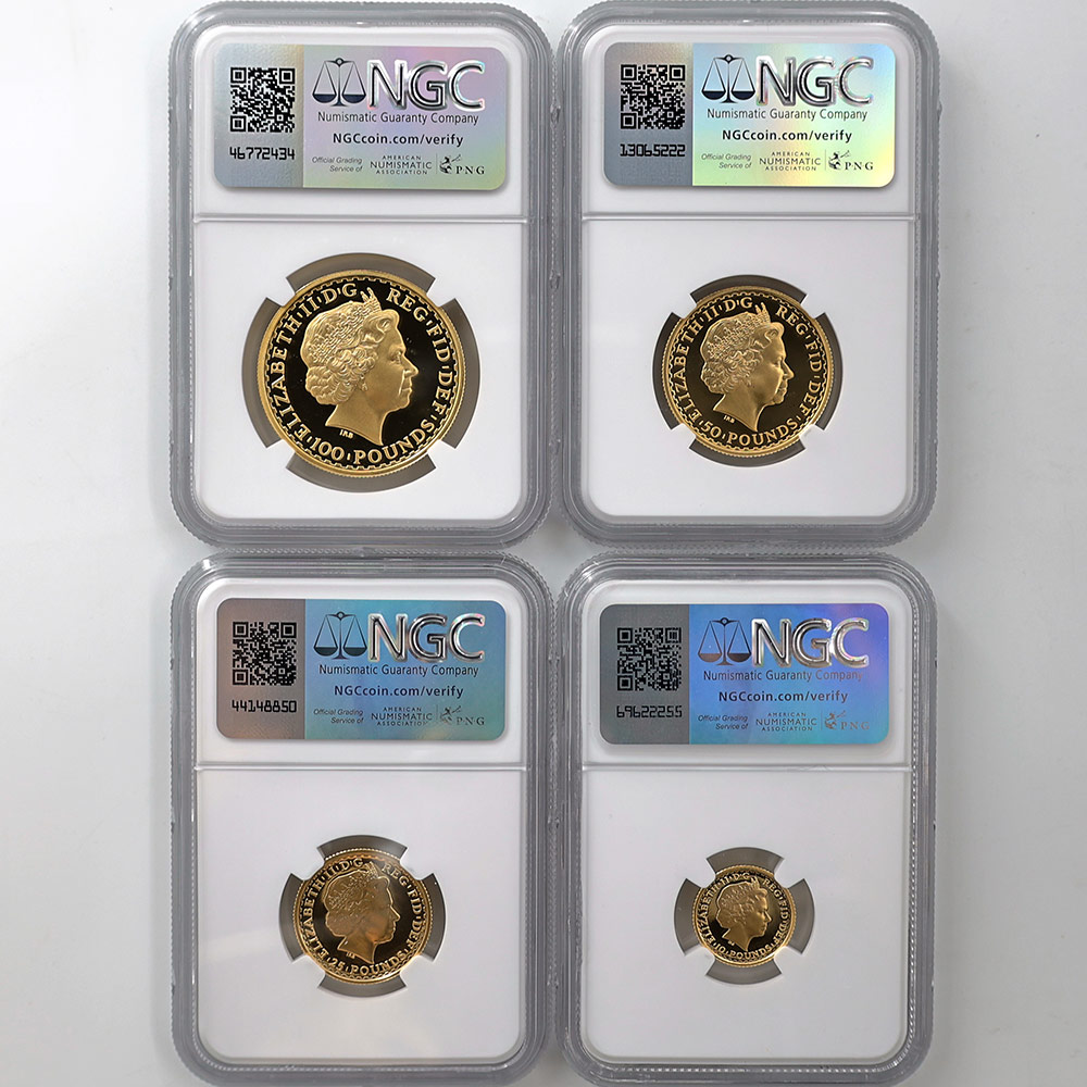 2001 �ѹ� ���ꥶ�٥�2�� �֥꥿�˥��ȥ饤���� ���4�� �ץ�ߥ��� ���å� �ץ롼�� NGC PF 69/70 UC  ��ǹ����/�ǹ���� ����̤������ ��Ȣ�� 