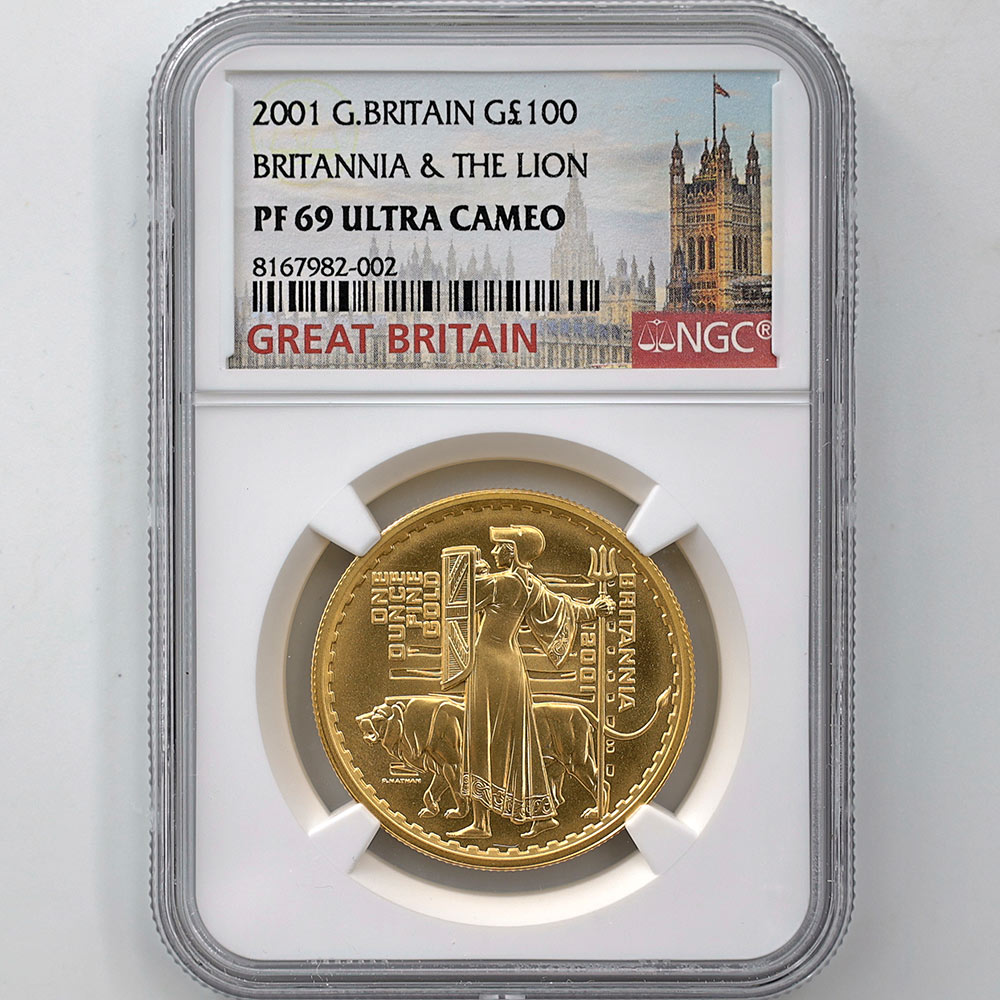 2001 �ѹ� ���ꥶ�٥�2�� �֥꥿�˥��ȥ饤���� ���4�� �ץ�ߥ��� ���å� �ץ롼�� NGC PF 69/70 UC  ��ǹ����/�ǹ���� ����̤������ ��Ȣ�� 