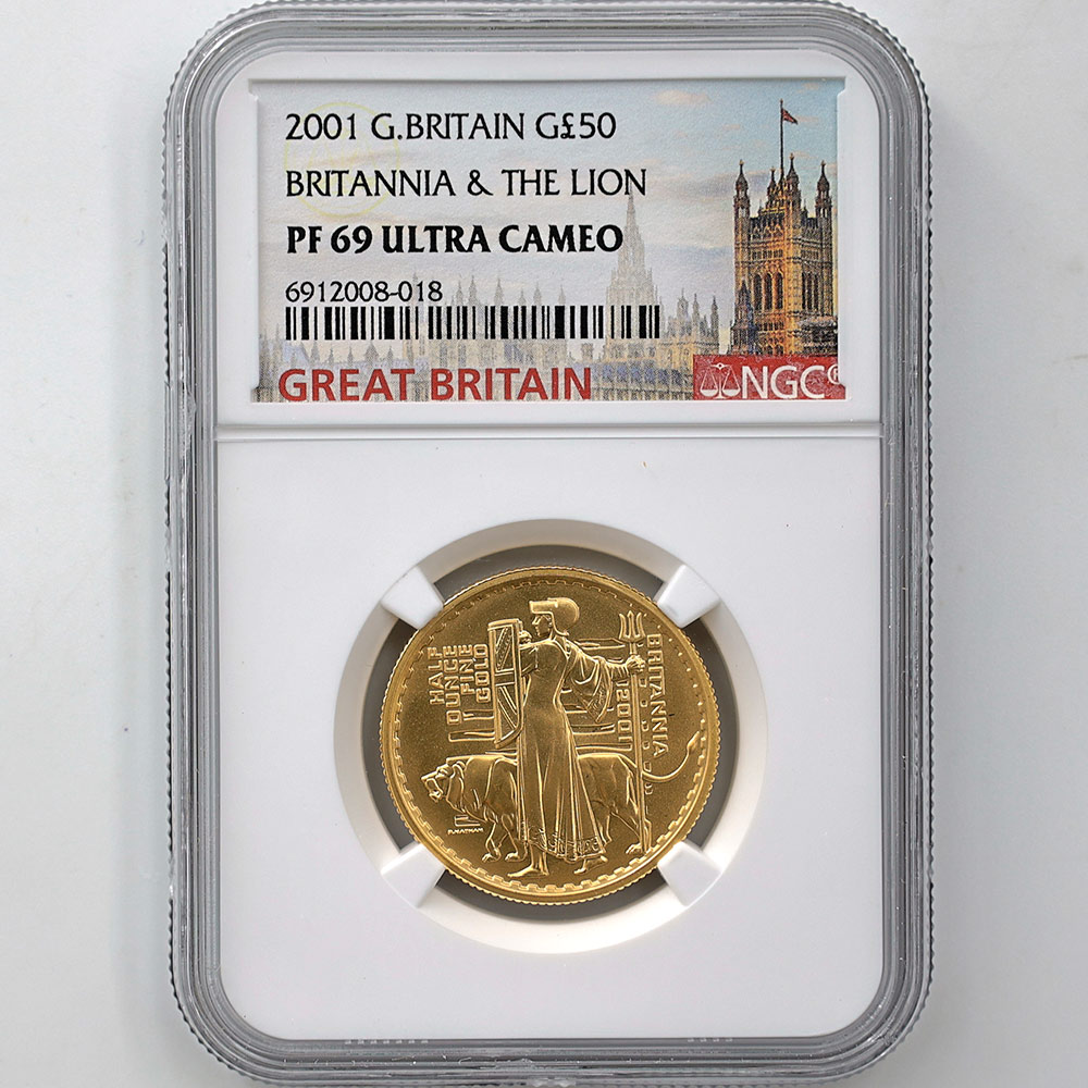 2001 �ѹ� ���ꥶ�٥�2�� �֥꥿�˥��ȥ饤���� ���4�� �ץ�ߥ��� ���å� �ץ롼�� NGC PF 69/70 UC  ��ǹ����/�ǹ���� ����̤������ ��Ȣ�� 