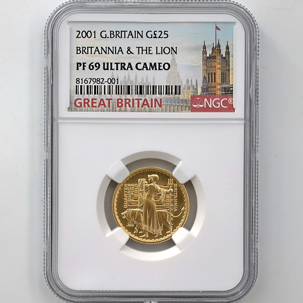 2001 �ѹ� ���ꥶ�٥�2�� �֥꥿�˥��ȥ饤���� ���4�� �ץ�ߥ��� ���å� �ץ롼�� NGC PF 69/70 UC  ��ǹ����/�ǹ���� ����̤������ ��Ȣ�� 