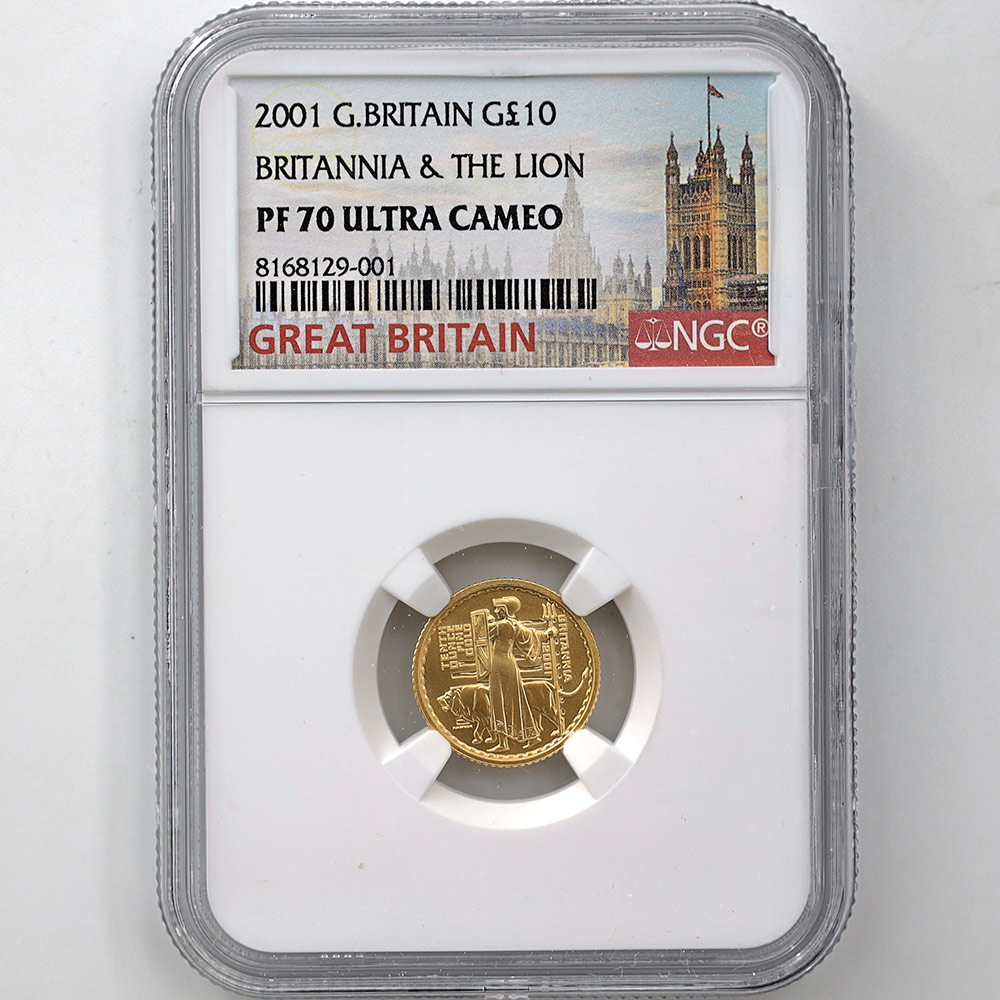 2001 �ѹ� ���ꥶ�٥�2�� �֥꥿�˥��ȥ饤���� ���4�� �ץ�ߥ��� ���å� �ץ롼�� NGC PF 69/70 UC  ��ǹ����/�ǹ���� ����̤������ ��Ȣ�� 