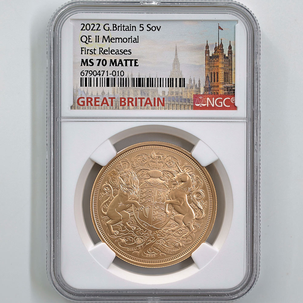 2022 �ѹ� ���ꥶ�٥�2�� ���鵭ǰ ���֥�� 5�ݥ�ɡ�5���֥��˶�� NGC MS 70 MATTE FR ������ �ǹ���� ����̤������ ��Ȣ�� �����ꥹ ���