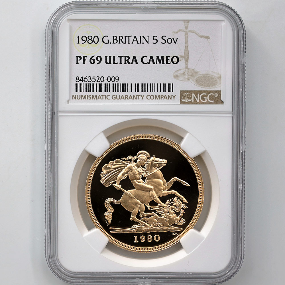 1980 �ѹ� ���ꥶ�٥�2�� ���֥�� 5�ݥ�ɡ�5���֥��˶�� �ץ롼�� NGC PF 69 UC ��ǹ���� ����̤������ �����硼��ε�༣ �����ꥹ ���