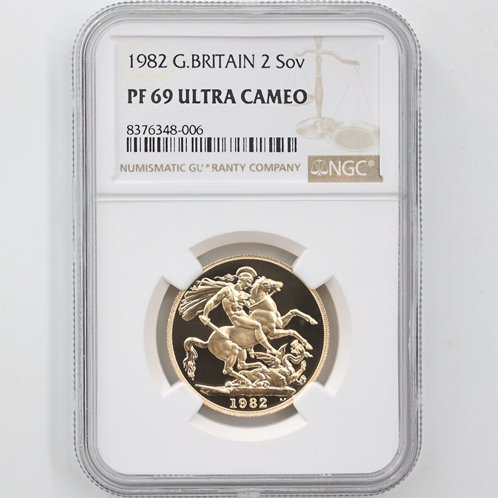 1982 �ѹ� ���ꥶ�٥�2�� ���֥�� 2�ݥ�� ��� �ץ롼�� NGC PF 69 UC ��ǹ���� ����̤������ �����硼��ε�༣ �����ꥹ ���