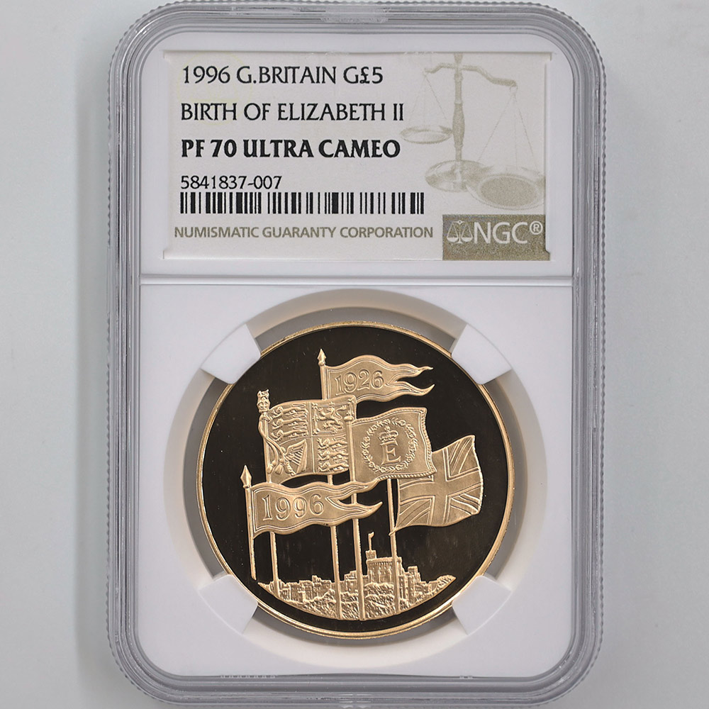 �������� 1996 �ѹ� ���ꥶ�٥�2�� ����70��ǯ��ǰ 5�ݥ�� ��� �ץ롼�� NGC PF 70 UC �ǹ���� ����̤������  �����ꥹ ��ߡڥݥ���ȡ������ݥ������оݳ���