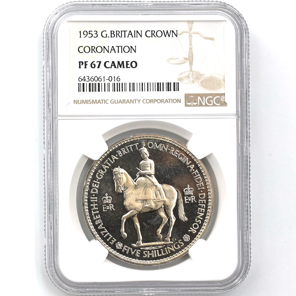 1953 �ѹ� �״��� 1���饦�� ��Ƽ�� �ץ롼�� NGC PF 67 CAMEO ����̤������