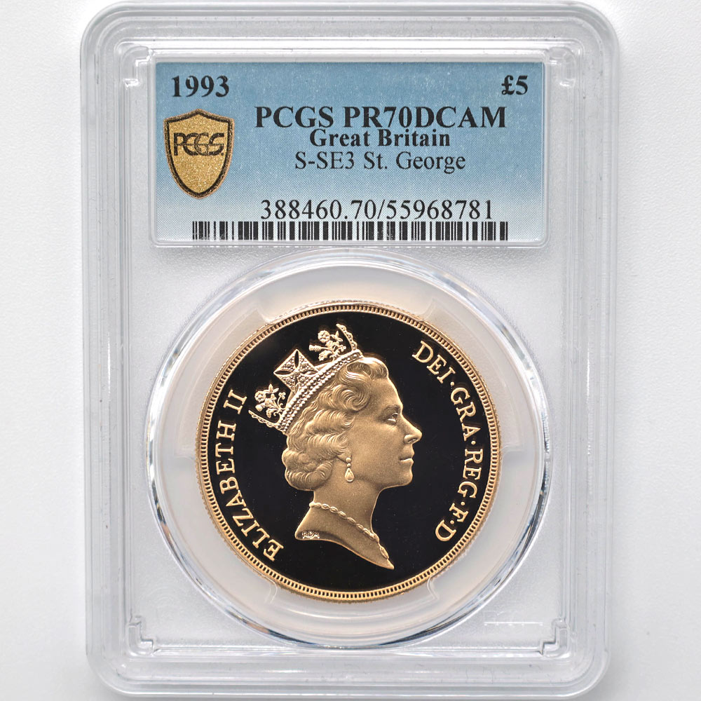1993 �ѹ� ���ꥶ�٥�2�� ���֥�� 5�ݥ�� ��� �ץ롼�� PCGS PR 70 DCAM �ǹ���� ����̤������ �����硼��ε�༣ �����ꥹ ���