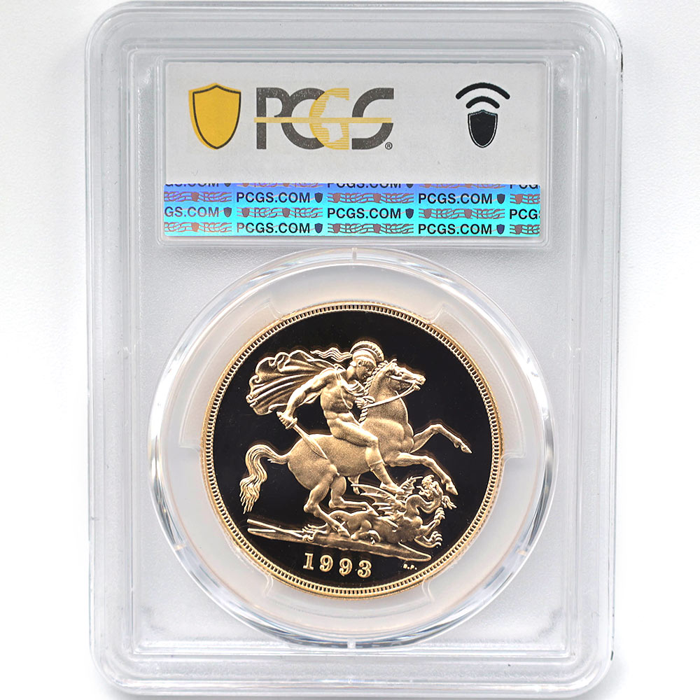 1993 �ѹ� ���ꥶ�٥�2�� ���֥�� 5�ݥ�� ��� �ץ롼�� PCGS PR 70 DCAM �ǹ���� ����̤������ �����硼��ε�༣ �����ꥹ ���