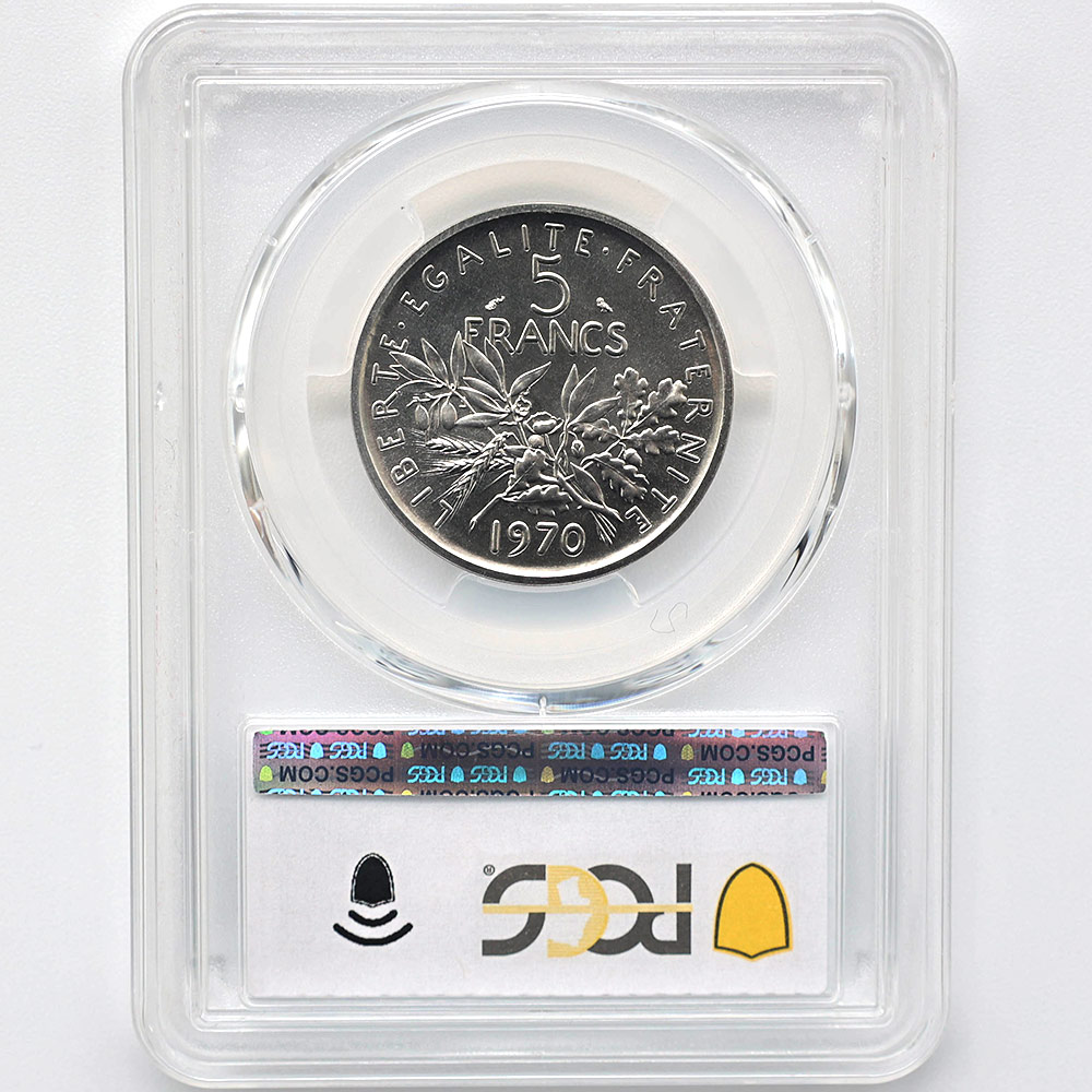 1970 �ե�� ��򼬤����� 5�ե�� �ԥ��ե��� ��Ƽ�� PCGS SP 69 �ǹ���� ����̤������