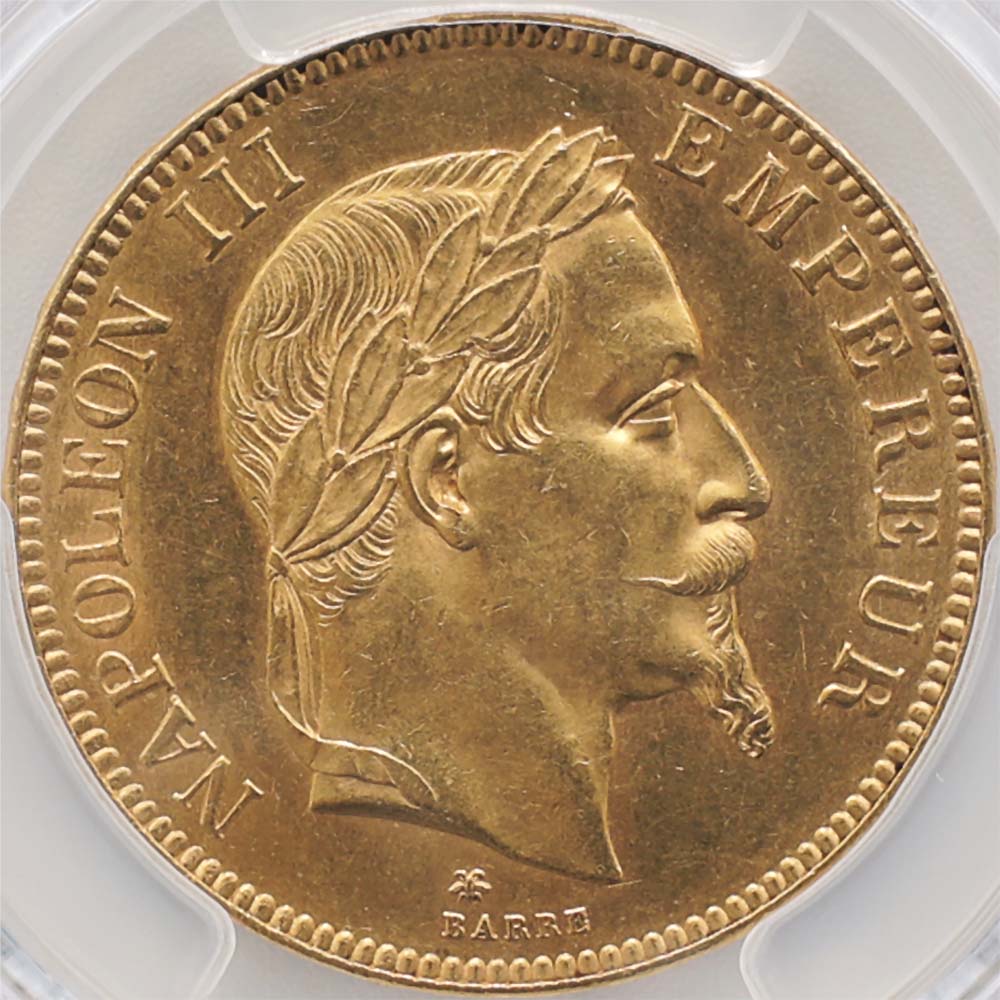 �������� 1866A �ե�� �ʥݥ쥪��3�� 100�ե�� ��� PCGS MS 62 ��̤�����ʡڥݥ���ȡ������ݥ������оݳ���