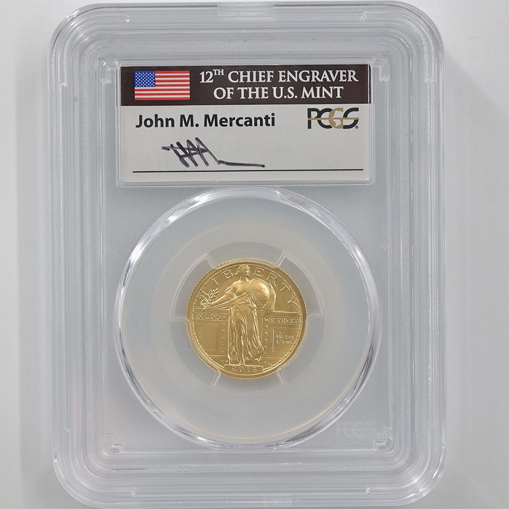 �������� 2016 ����ꥫ ���������󥰥�Хƥ�100��ǯ 25����� ��� 1/4���� PCGS SP 70 FDOI ������ �ʽ��������  �ǹ���� ����̤������ �ڥݥ���ȡ������ݥ������оݳ���