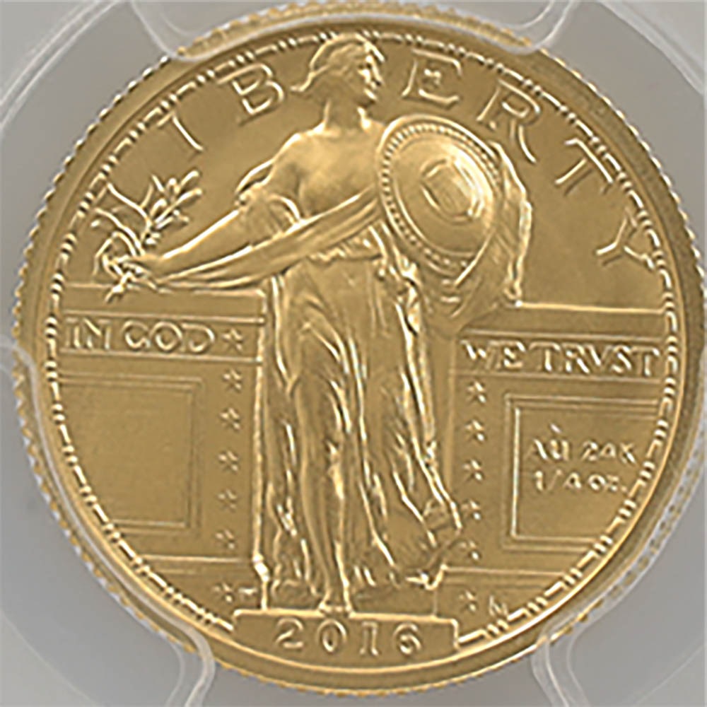 �������� 2016 ����ꥫ ���������󥰥�Хƥ�100��ǯ 25����� ��� 1/4���� PCGS SP 70 FDOI ������ �ʽ��������  �ǹ���� ����̤������ �ڥݥ���ȡ������ݥ������оݳ���