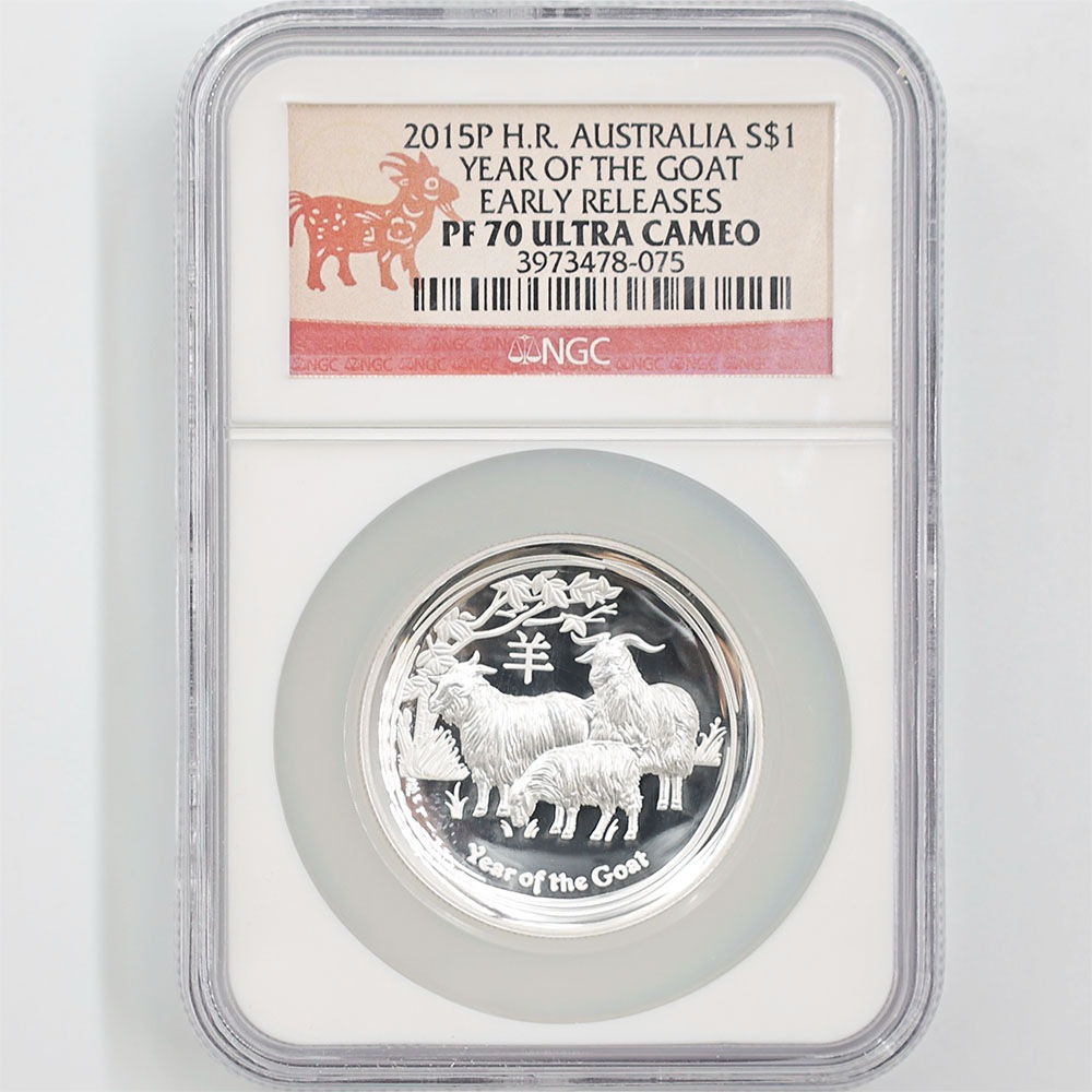 2015 ȥꥢ ϥ졼 ̤ǯӿ 1ɥ  1 ץ롼 NGC PF 70 UC ER  ǹ ̤