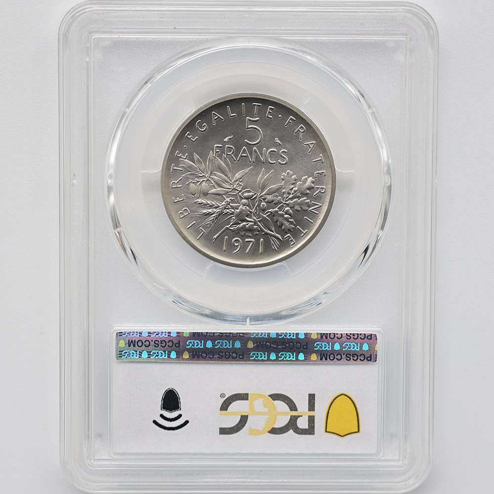 1971 �ե�� ��򼬤����� 5�ե�� �ԥ��ե��� ��Ƽ�� PCGS SP 69 ��ǹ���� ����̤������