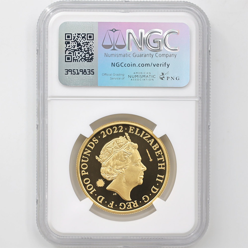 ����� 2022 �ѹ� ���ꥶ�٥�2�� �ԻԷʴ� ����ɥ� 100�ݥ�� ��� 1���� �ץ롼�� NGC PF 69 UC �ǹ���� ����̤������ ��Ȣ�� ������1��Τ�