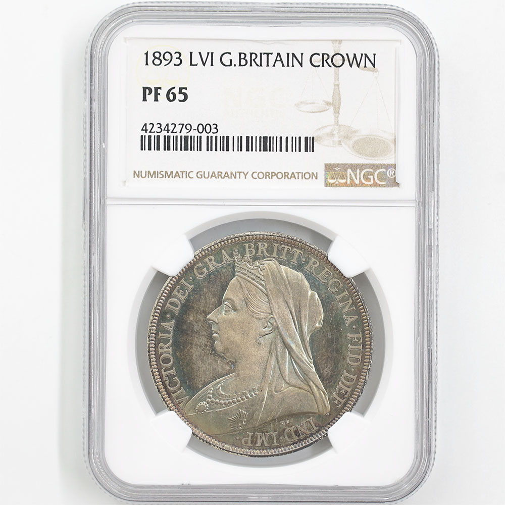 1893 �ѹ� �������ȥꥢ 1���饦�� ��� �ץ롼�� NGC PF 65 ����̤������