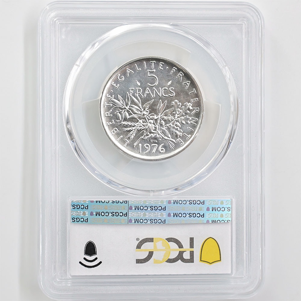 1976 �ե�� ��򼬤����� 5�ե�� �ԥ��ե��� ��� PCGS SP 69 �ǹ���� ����̤������