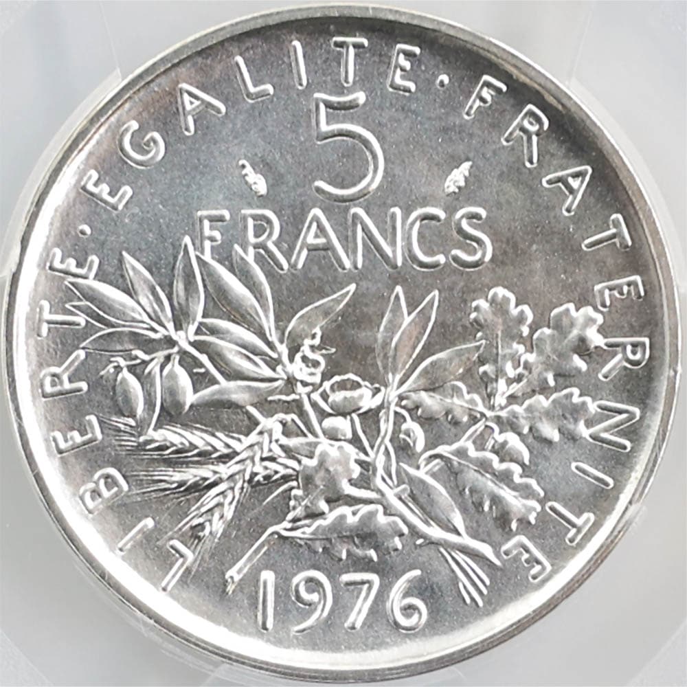 1976 �ե�� ��򼬤����� 5�ե�� �ԥ��ե��� ��� PCGS SP 69 �ǹ���� ����̤������