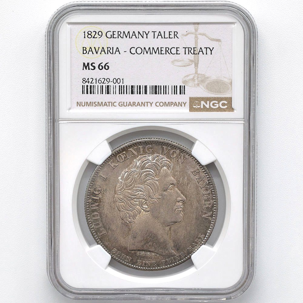 1829 �ɥ��� �Х������ �롼�ȥ�����1�� 1�����顼 ��� NGC MS 66 �ǹ���� ����̤������