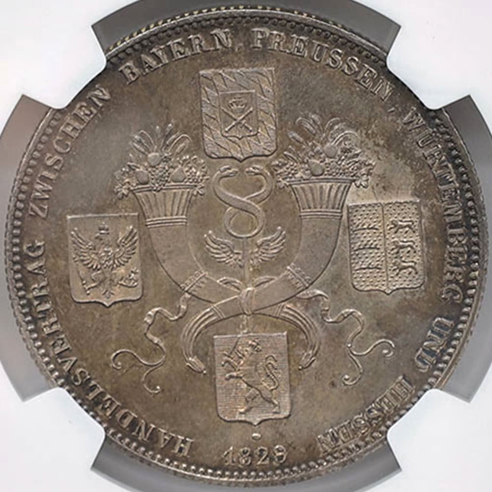 1829 �ɥ��� �Х������ �롼�ȥ�����1�� 1�����顼 ��� NGC MS 66 �ǹ���� ����̤������