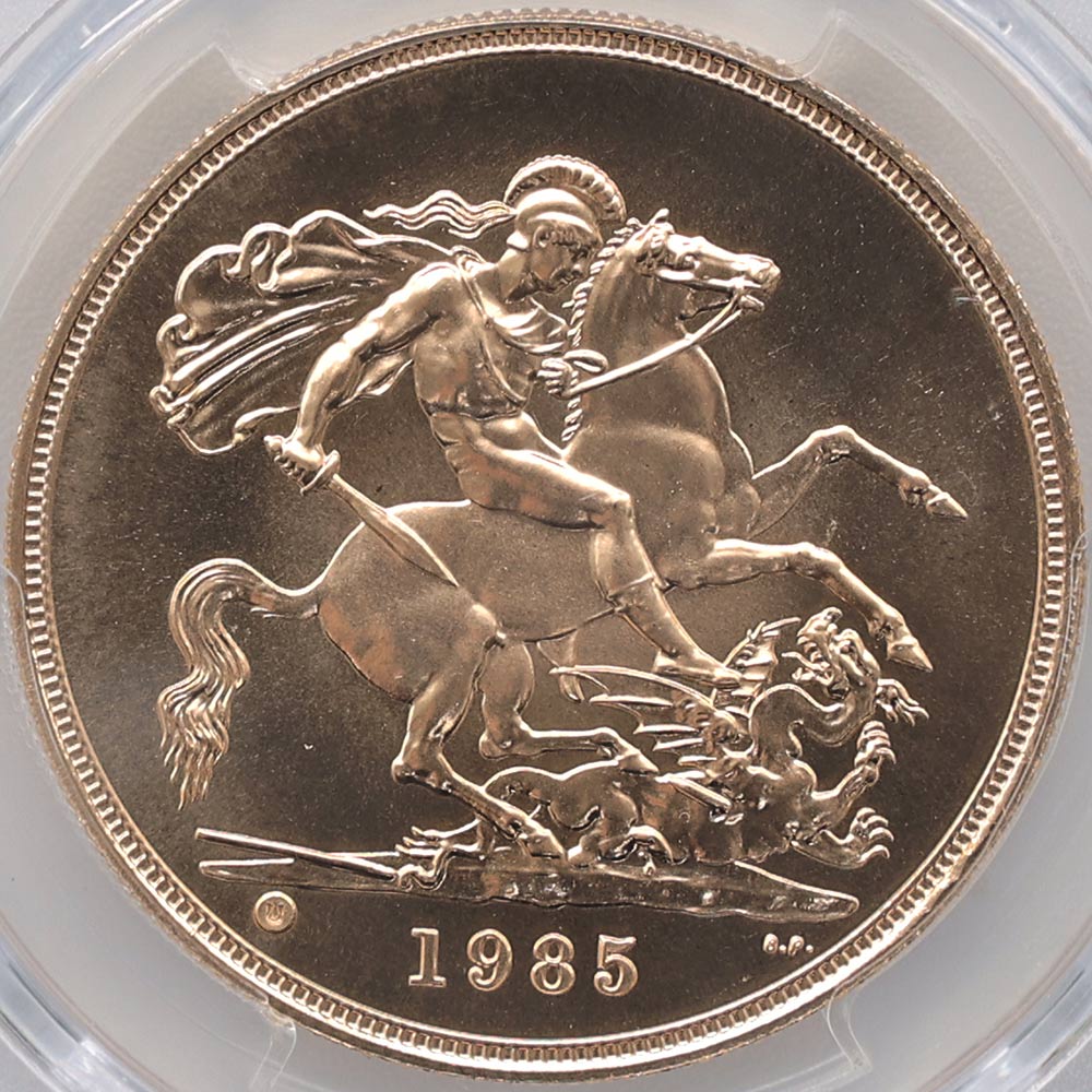 1985 �ѹ� ���ꥶ�٥�2�� ���֥�� 5�ݥ�ɡ�5���֥��˶�� PCGS MS 70 �ǹ���� ����̤������ �����硼��ε�༣ �����ꥹ ���