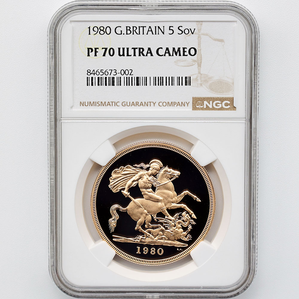 ��α�� 1980 �ѹ� ���ꥶ�٥�2�� ���֥�� 5�ݥ�ɡ�5���֥��˶�� �ץ롼�� NGC PF 70 UC �ǹ���� ����̤������ �����硼��ε�༣ �����ꥹ ���