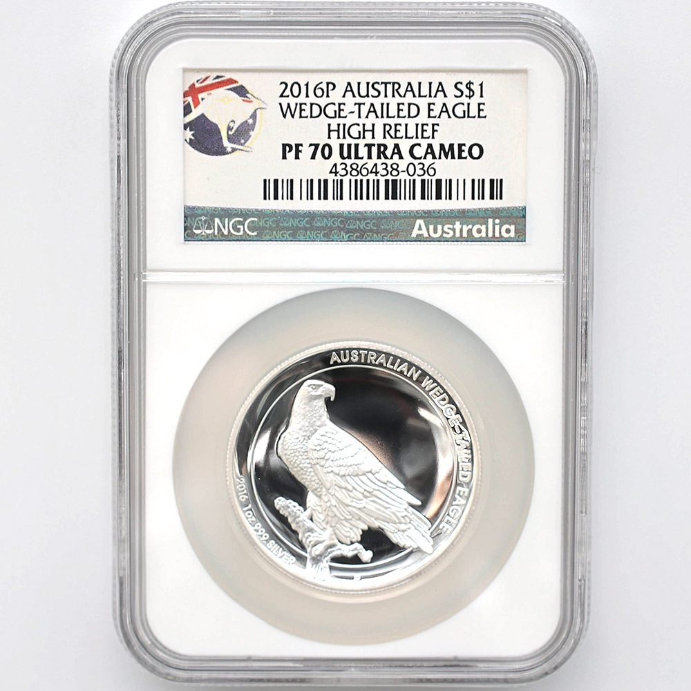 ������ 2016 �������ȥ�ꥢ �ϥ���꡼�� ���ʥ����̥亮 1��ɥ� ��� 1���� �ץ롼�� NGC PF 70 UC �ǹ���� ����̤������ �����å��ơ��륤������