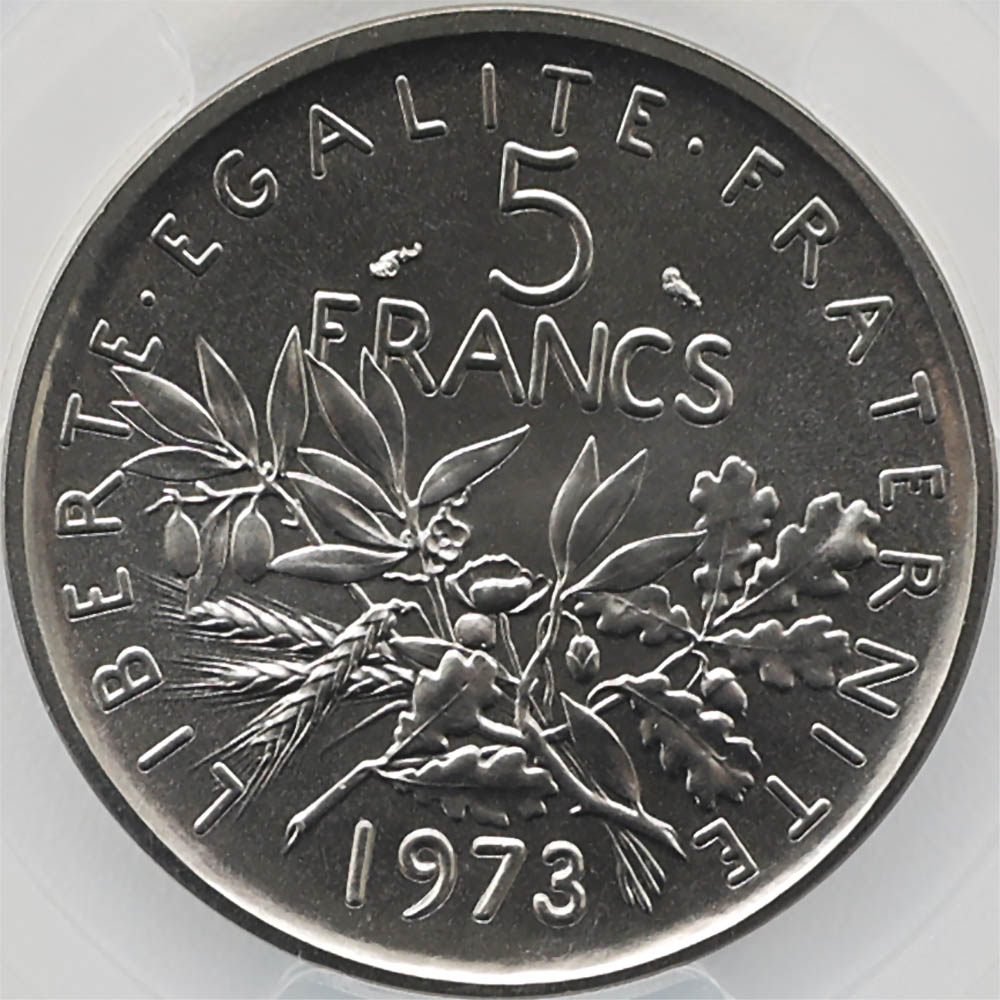 1973 �ե�� ��򼬤����� 5�ե�� �ԥ��ե��� ��Ƽ�� PCGS SP 70 �ǹ���� ����̤������