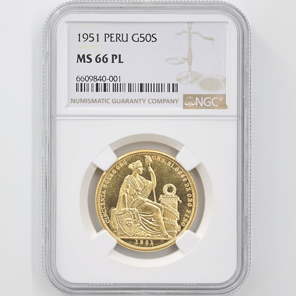 �������� 1951 �ڥ롼 �������� 50���� ��� NGC MS 66 PL �ץ롼�ե饤�� �ǹ���� ����̤�����ʡڥݥ���ȡ������ݥ������оݳ���
