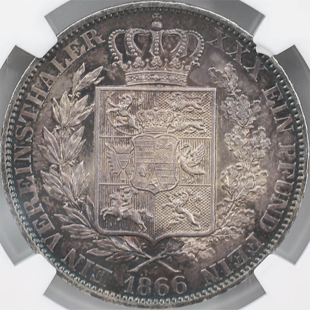 1866 �ɥ��� ����ǥ�֥륯 1�����顼 ��� NGC MS 65 �ǹ���� ̤���ѡ�����̤������