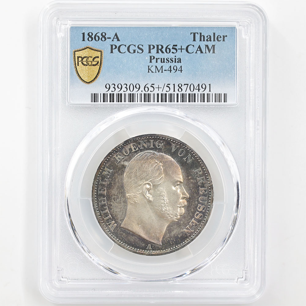 1868 ɥ ץ إ1 1顼  ץ롼 PCGS PR 65+ CAM ǹ ̤ѡ̤