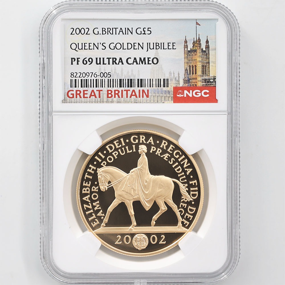 保留中 2002 英国 エリザベス2世 即位50周年記念 ゴールデン
