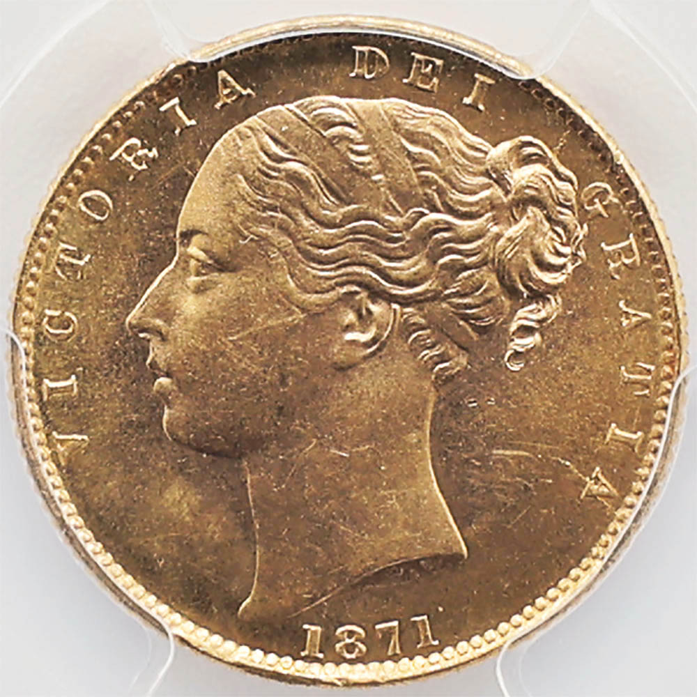 �������� 1871 �ѹ�ʥ����ꥹ�� �������ȥꥢ���� 1�ݥ�ɡ�1���֥��� ��� PCGS MS 63 ̤������ ��󥰥إå� �ڥݥ���ȡ������ݥ������оݳ���
