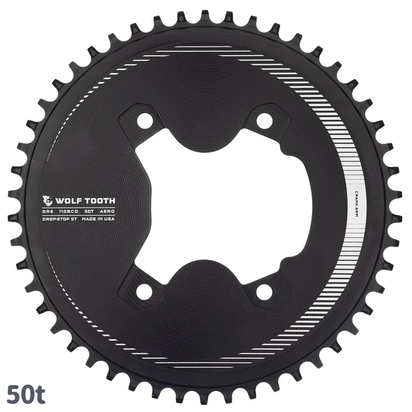 եȥ 110 BCD Asymmetric 4-Bolt  50T for GRX Cranks Drop-Stop ST