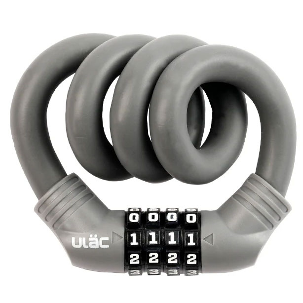 ゆった ULAC 1970 グレー メモリーケーブルロックコンボ | アクセサリー,カギ