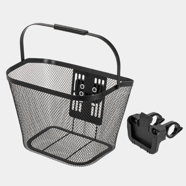 自転車 シルバー シティサイクル メッシュバスケット付き 通勤向け