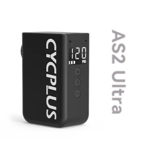 CYCPLUS AS2 ULTRA 超小型 ブラック 空気圧計付き MAX120Psi 電動空気入れ 電動ポンプ  仏米対応 サイクプラス