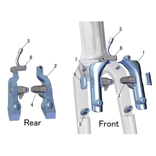 Vittoria前後カーボンホイールセット（ホイール、スプロケ、ブレーキシュー） Vittoria前後カーボンホイールセット（ホイール、スプロケ、ブレーキ