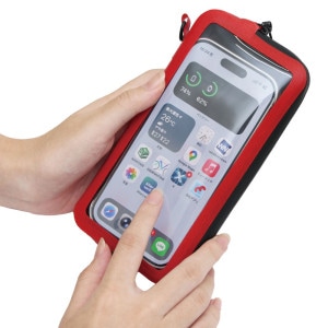 R250 防水スマートウォレットクリア SL レッド<即>