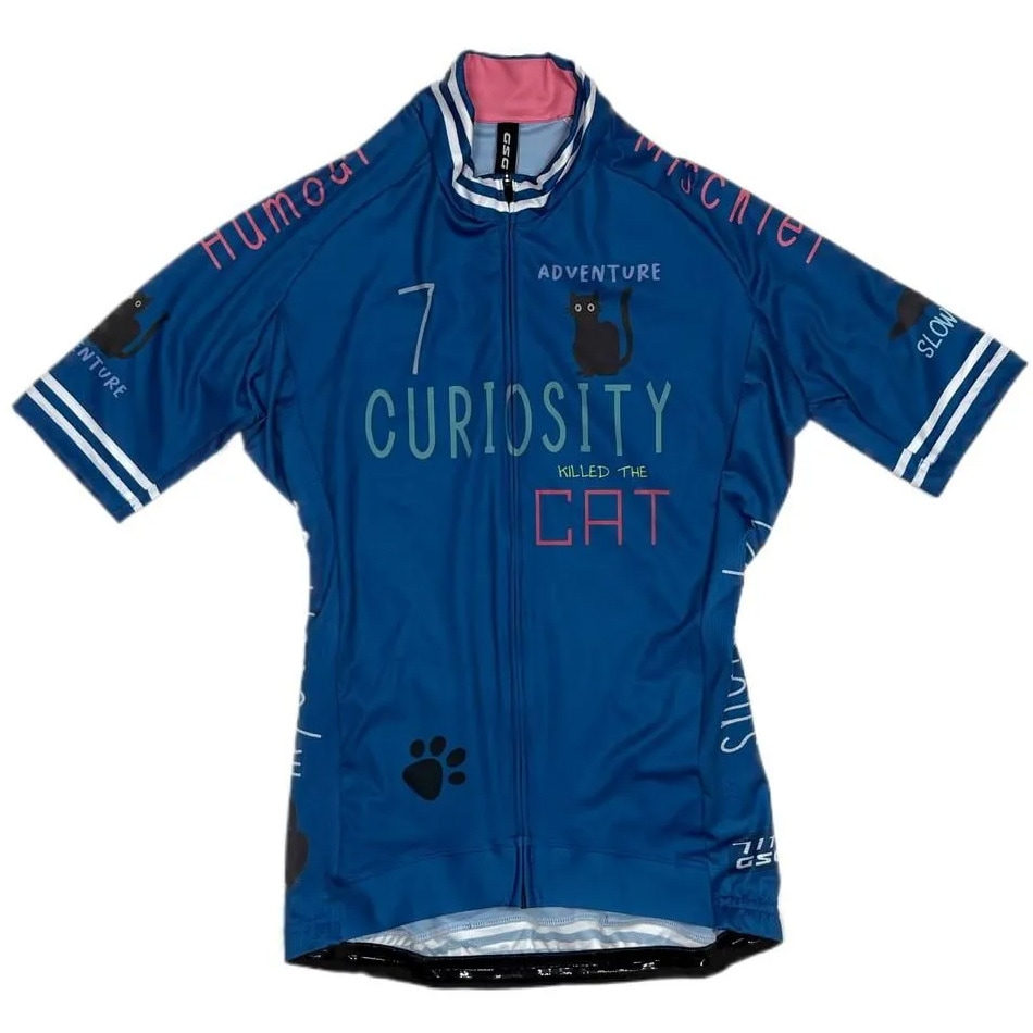 セブンイタリア Curiosity Cat Lady Jersey ネイビー レディース 