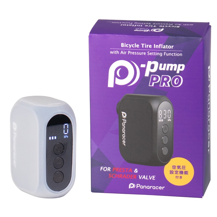 パナレーサー P-pump PRO ディスプレイ付き電動ポンプ 電動空気入れ 仏