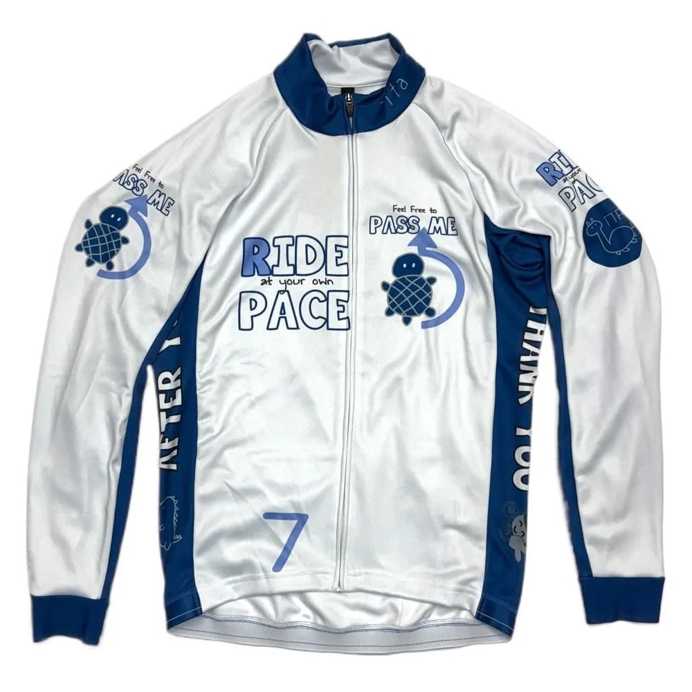 未着用品◆2002年 イタリア製 タッコーニ・スポルト 長袖サイクリングジャージ セブンイタリア Pass Me Turtle LS Jersey オフホワイト | メンズ